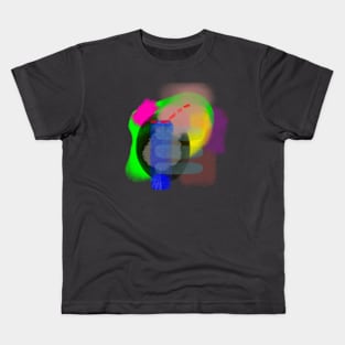 Abstract Design in colorful shapes with stars Kids T-Shirt